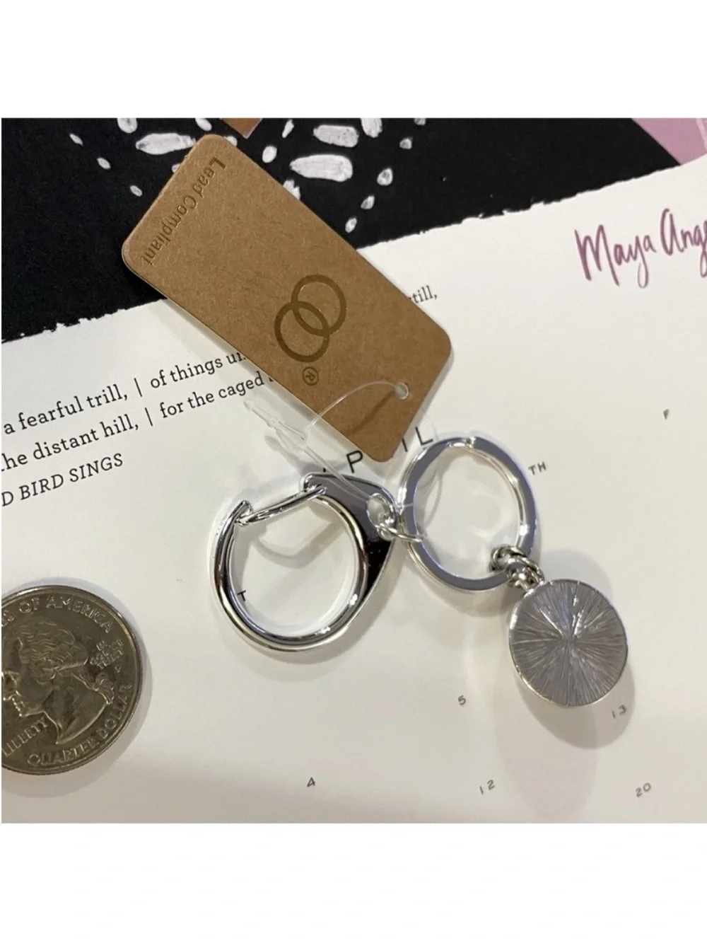 Blessed Keychain Purse Charm – Silver Inspirational